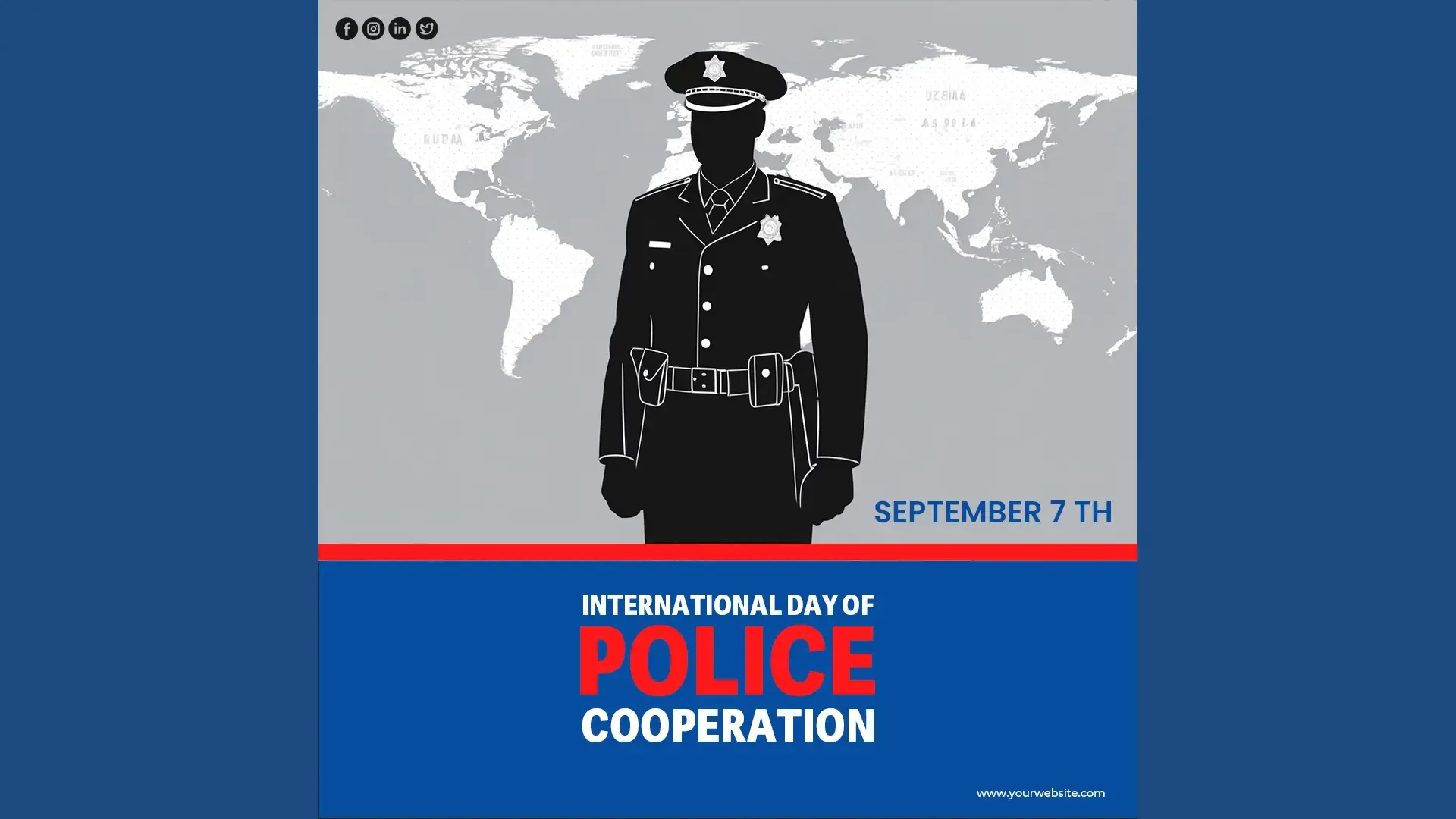 Police Cooperation Day Instagram Post Template